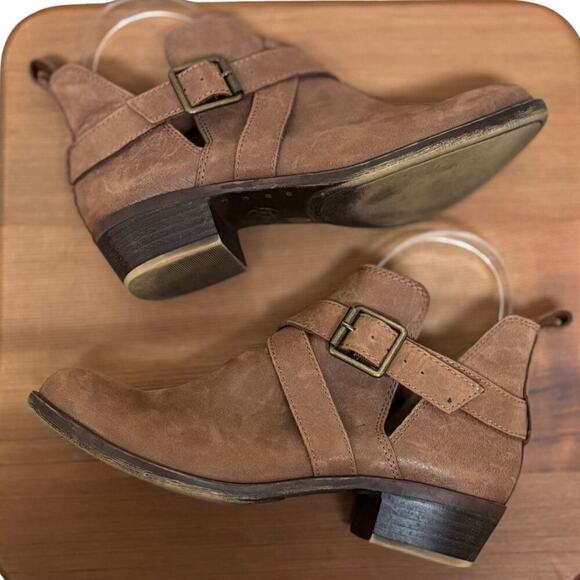 Lucky Brand Bellisa Tan Leather Ankle Boots - Picture 7 of 7